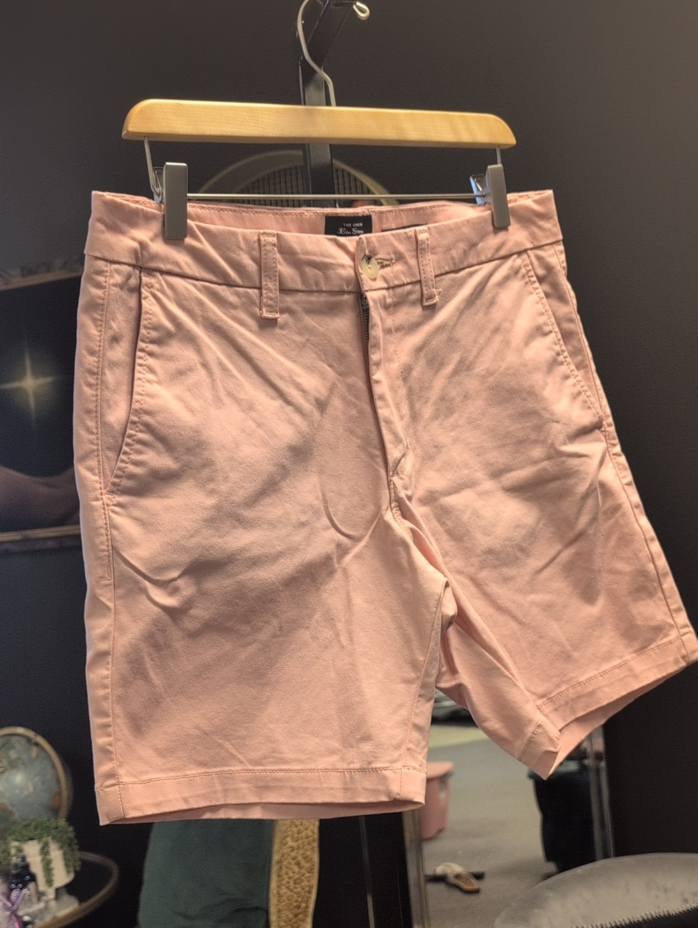 Ben Sherman Light Pink Flat-Front Chino Shorts
